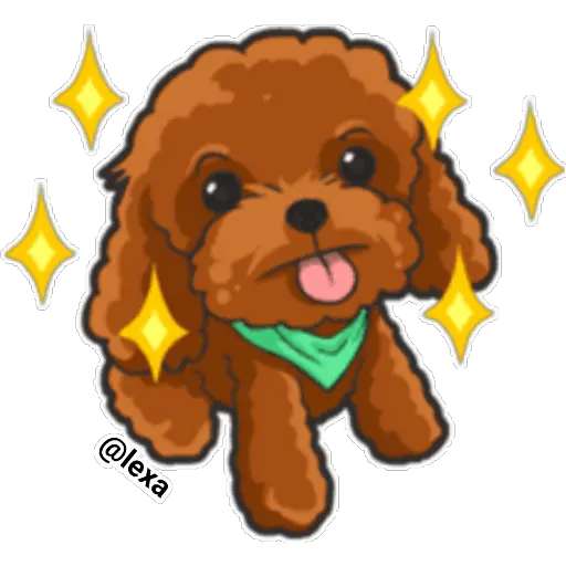 Набор стикеров Hi! P O O D L E S для WhatsApp 30