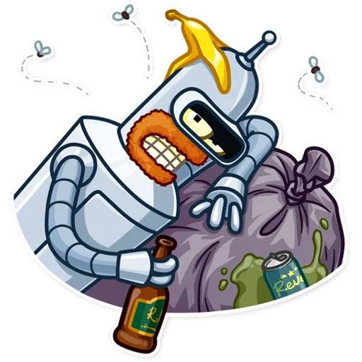 Набор стикеров Bender для WhatsApp 6