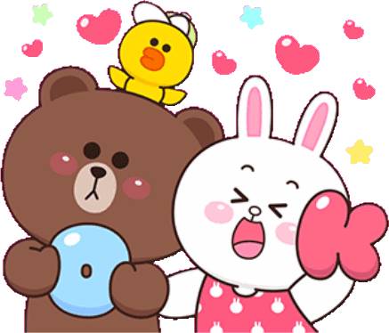 Набор стикеров Boobib × BROWN & FRIENDS для WhatsApp 1