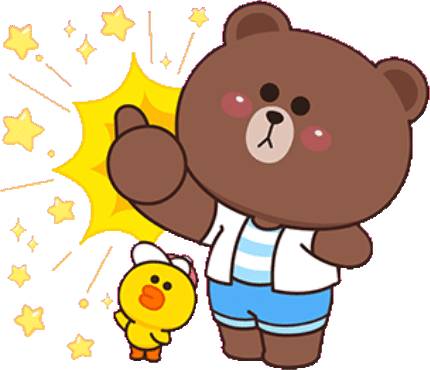 Набор стикеров Boobib × BROWN & FRIENDS для WhatsApp 15