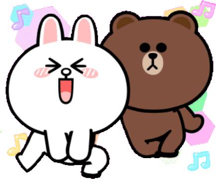 Набор стикеров HyperRabbit x BROWN & FRIENDS Valentine для WhatsApp 1