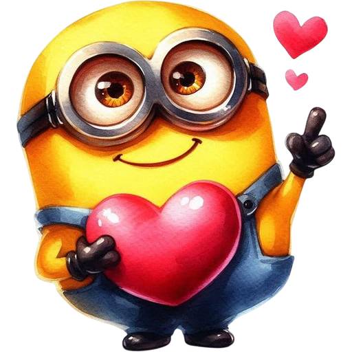 Набор стикеров Minions Love ♥ для WhatsApp 1